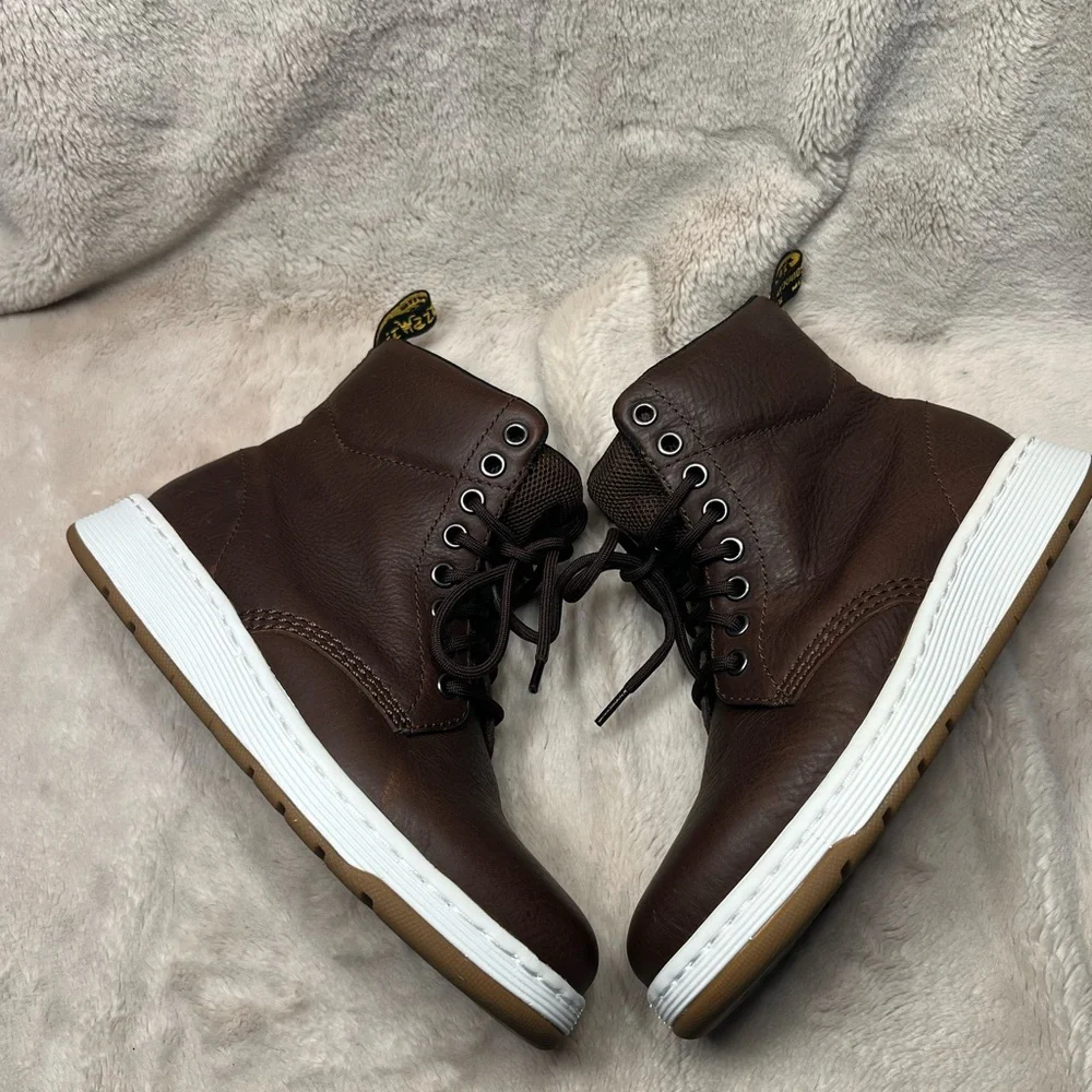 Dr Martens Rigal Leather Mid Boots AirWair Brown Womens US size 6 - Picture 6 of 8